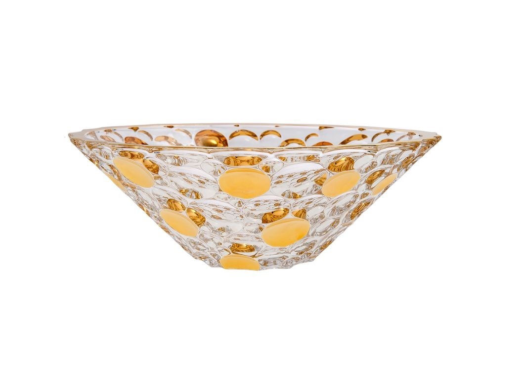 Kryštálová misa Jihlava Lisboa Gold 30 cm