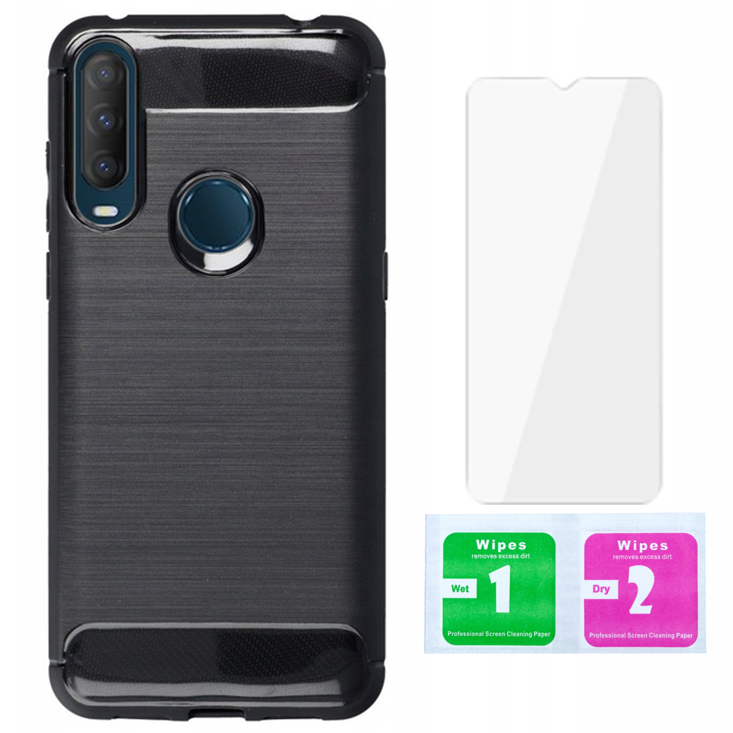 

Etui Pancerne Karbon do Alcatel 1S 2020 Szkło