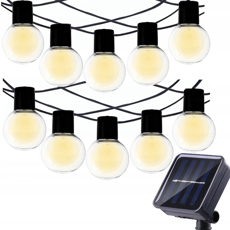 

Girlanda Solarna Ogrodowa 20x Żarówek Kulek Led
