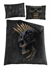 Punk Black Gold komplet posteľnej bielizne veľký Spiral z Anglicka