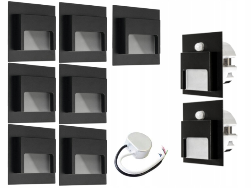 Sada schodišťových světel Halogen Led 9x senzory