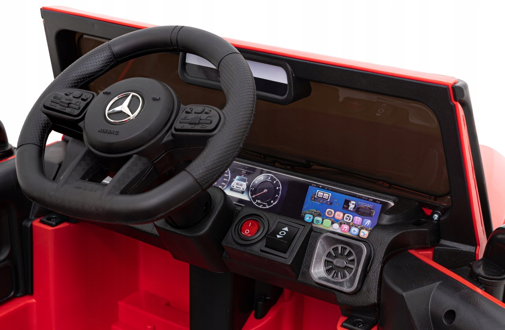 Mercedes Amg G63 dla dzieci Czerwony Pilot