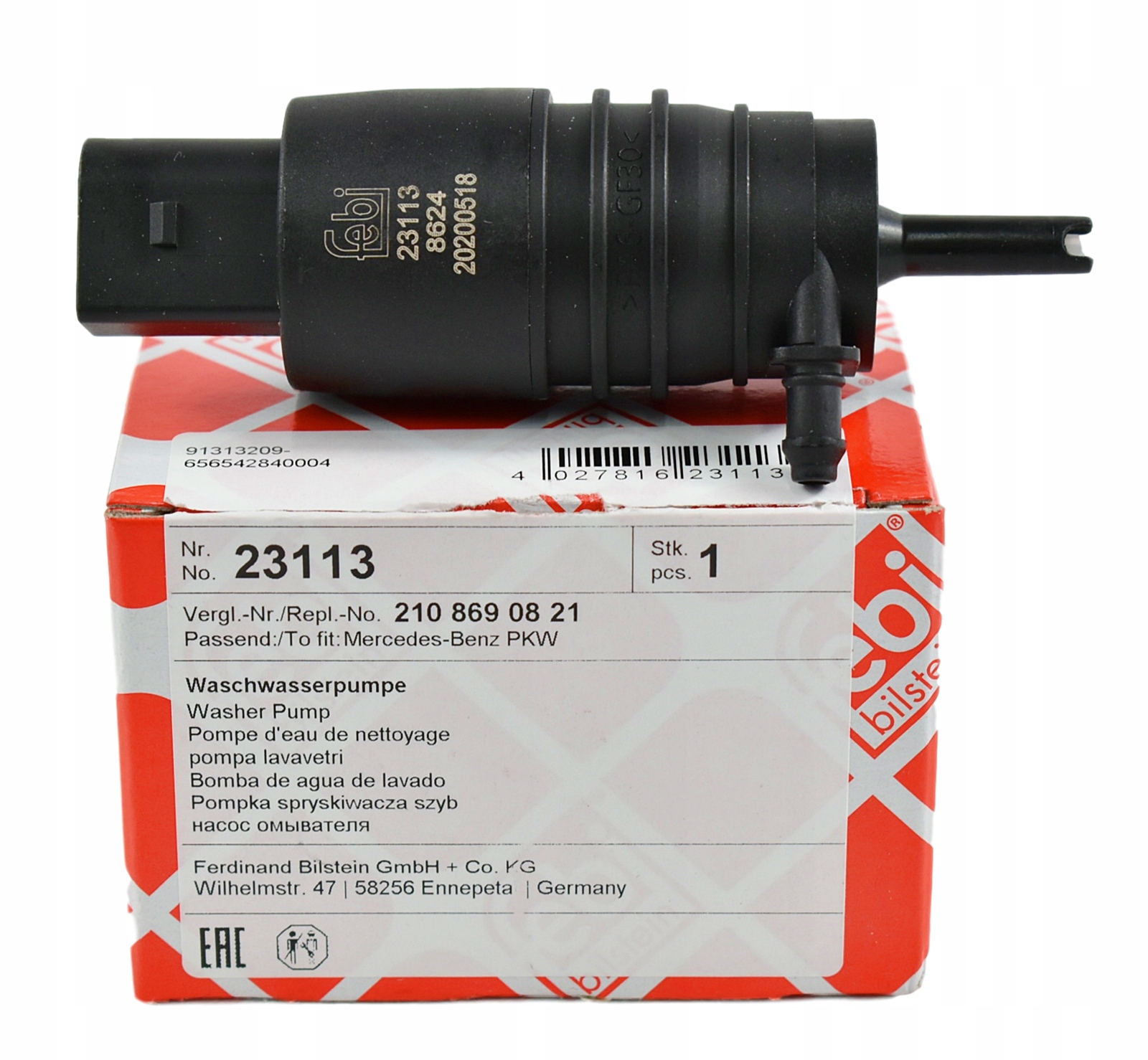 FEBI POMPKA SPRYSKIWACZA MERCEDES CLK C KLASA EAN (GTIN) 4027816231134