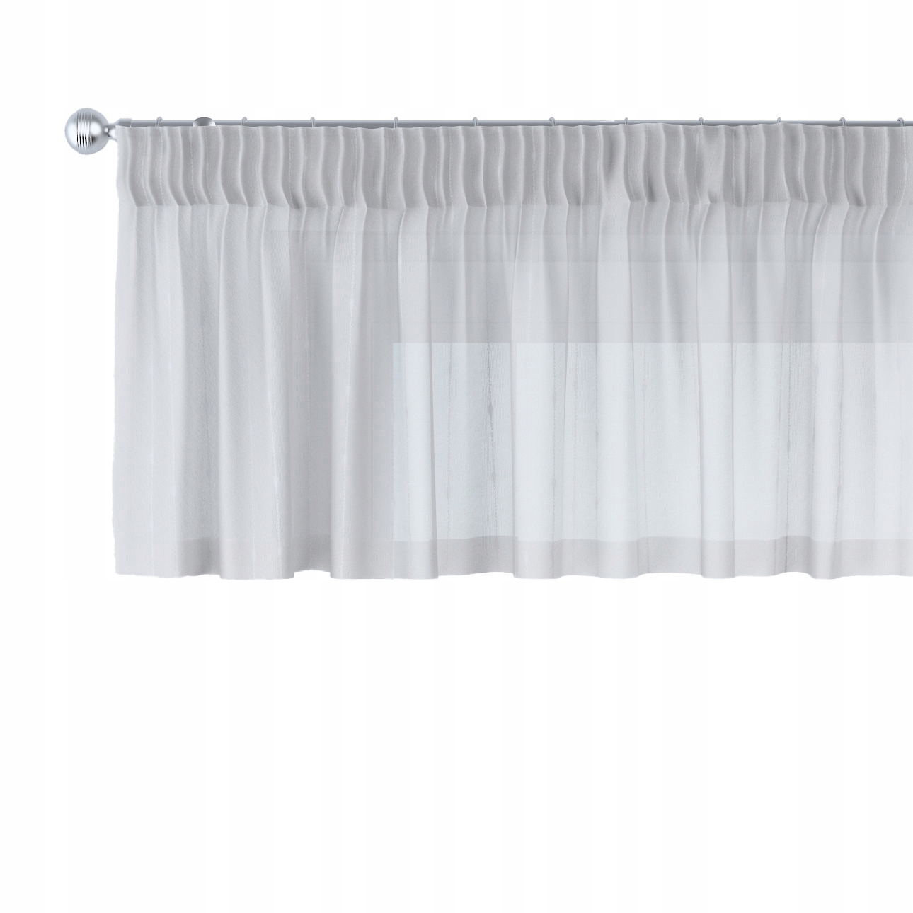 Lambrequin na vlnitej páske 390 x 40 cm biely