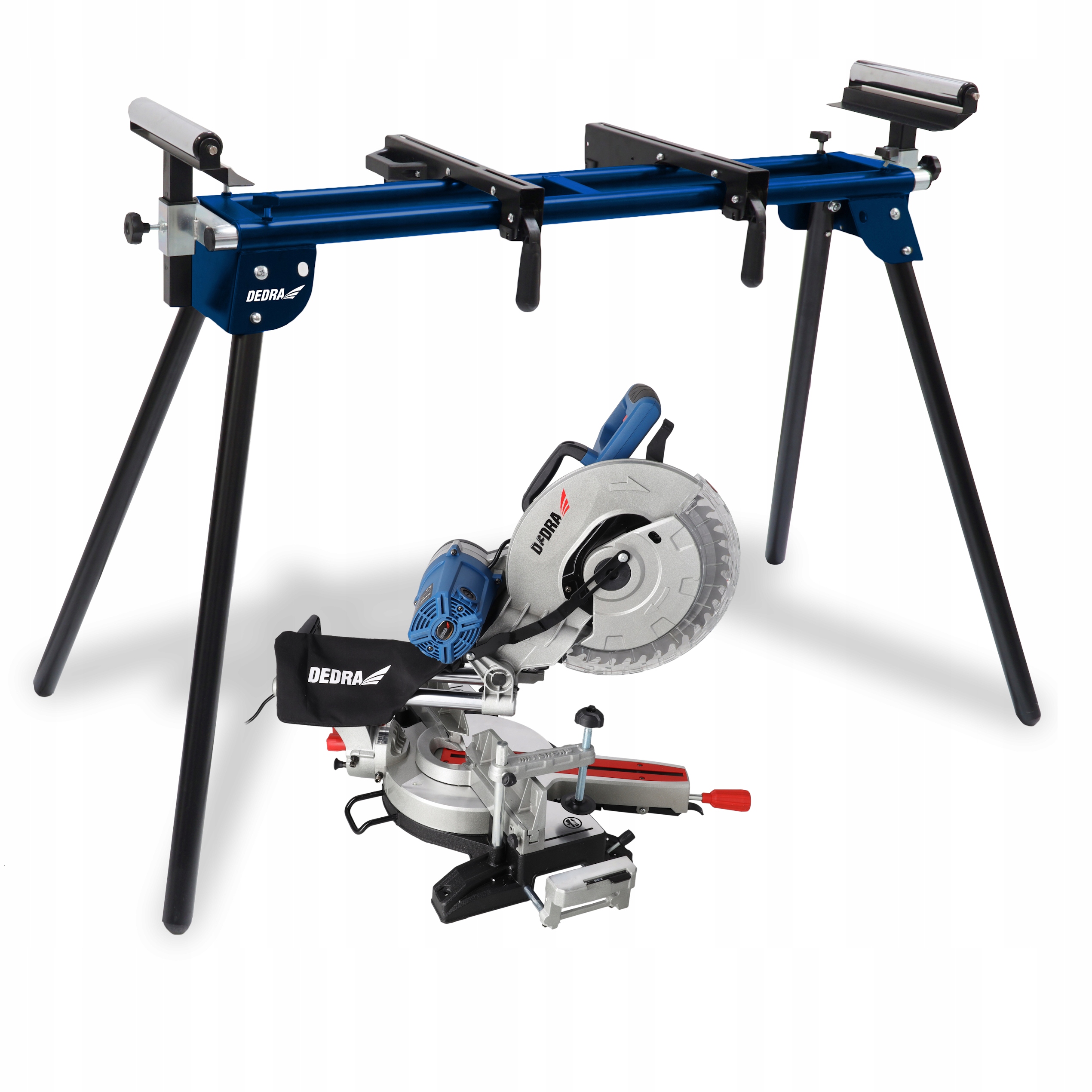 Stół roboczy do ukośnic Dedra regulowany max 150kg pilarka ukosowa 2000W