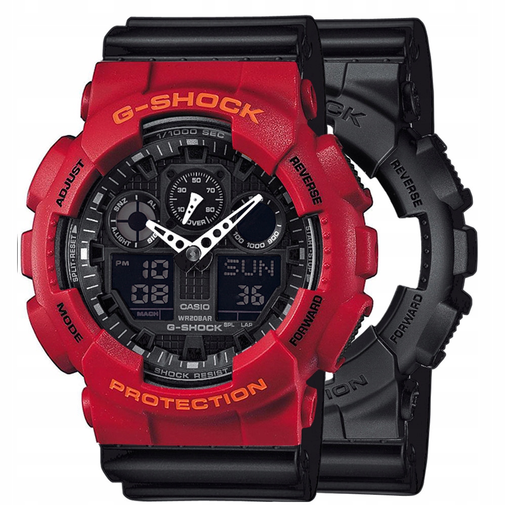 Sada G-shock GA-100-1A1ER Červená Černá