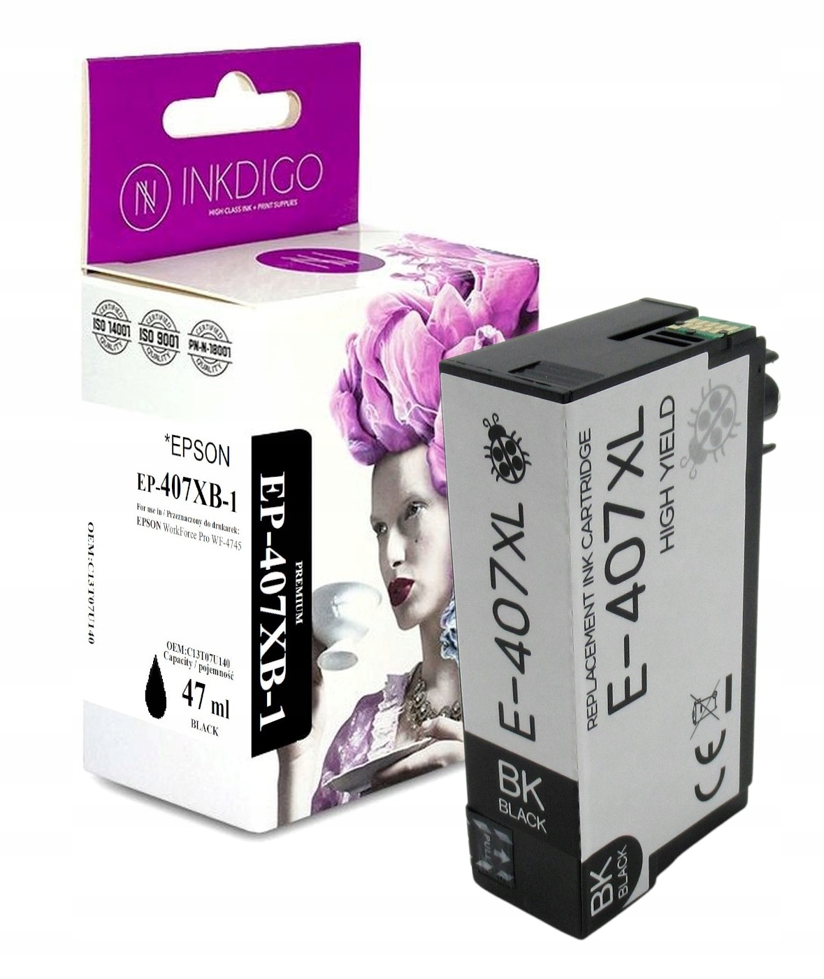 

Tusz zamienny 407 do Epson WorkForce WF-4745 Dtwf