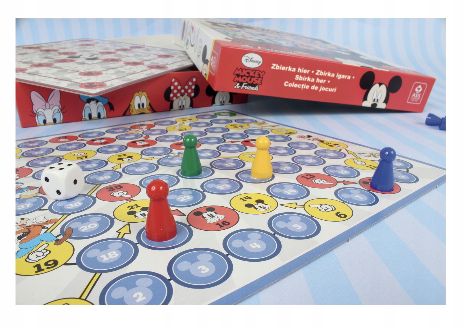 ZESTAW GIER PLANSZOWYCH DISNEY MICKEY MOUSE CHINCZYK WARCABY Wiek dziecka 5 lat +