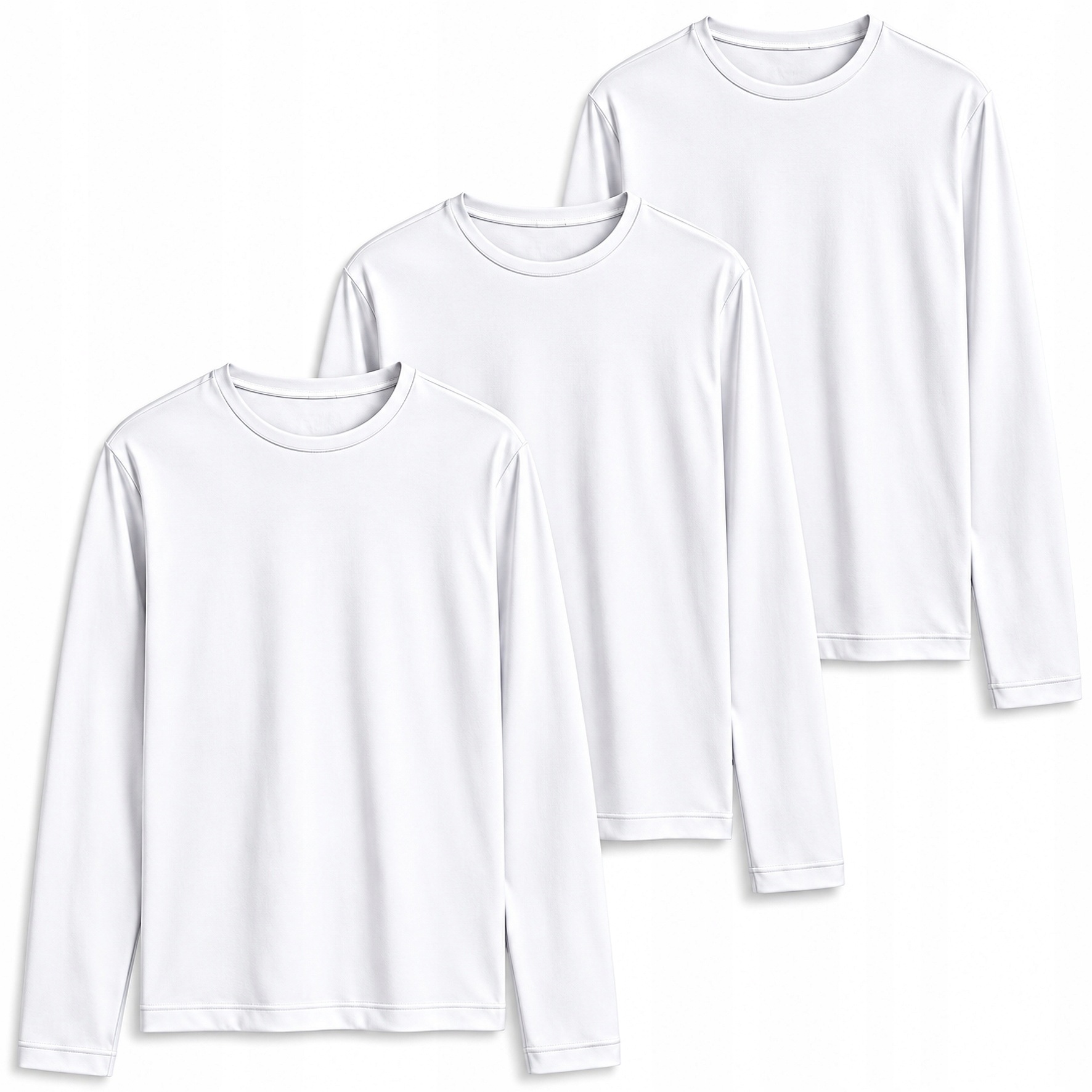 Pánský bavlněný dlouhý rukáv Klasický Moraj Pohodlný Plus Size Bílý 3x 3XL