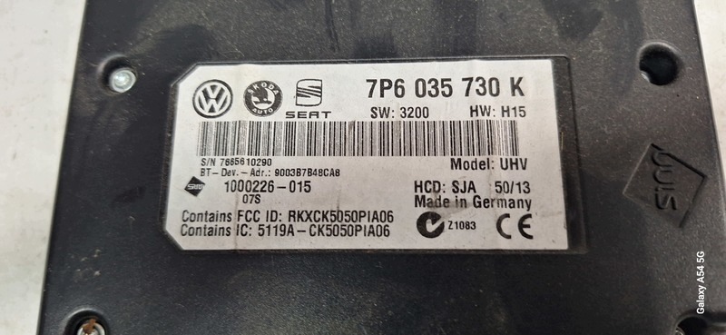 Module BLUETOOTH SKODA RAPID 7P6035730K