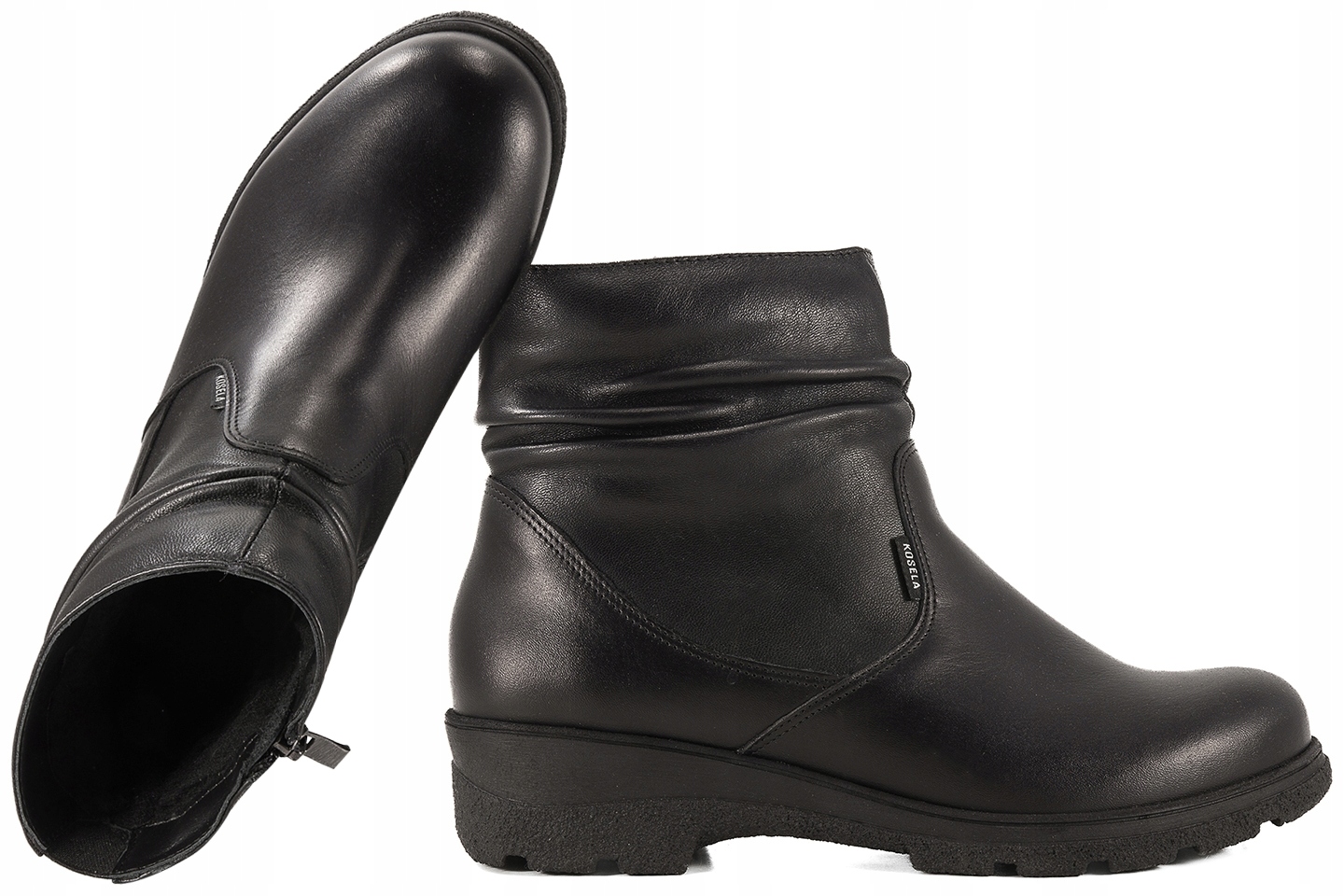 Axel Kosela 4453 Kozačky Dámské Kožené Kotníkové Boty Zimní Zateplené Tuhost H