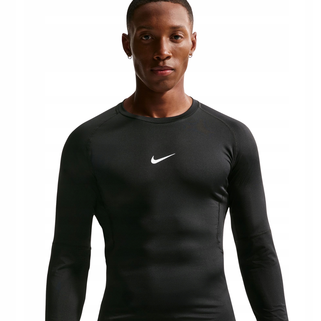 Tričko Nike Dri-Fit Pro s dlouhým rukávem, černé, FB7919 010 S