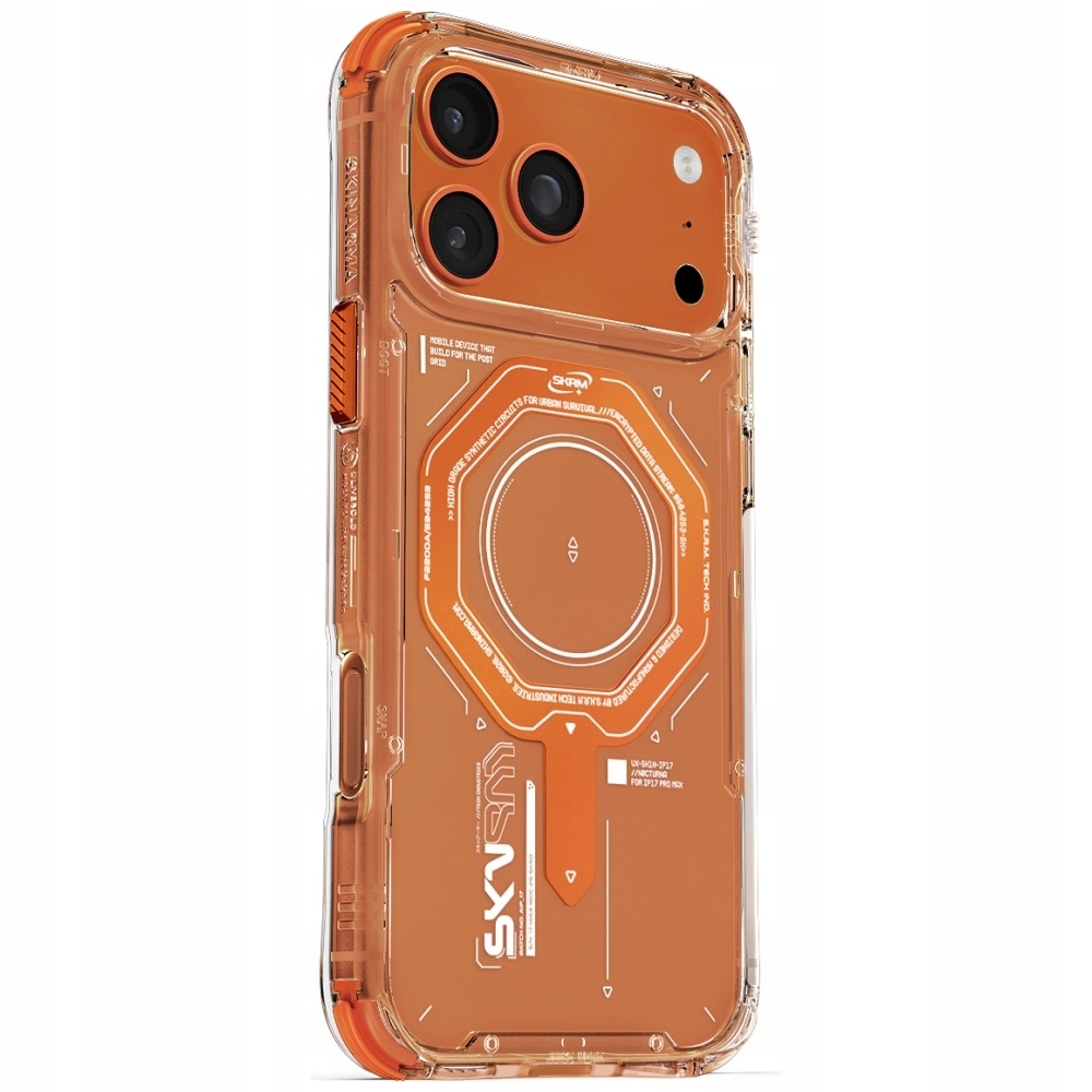 Puzdro Skinarma Magma pre iPhone 17 Pro Max Magnetic Charging oranžové