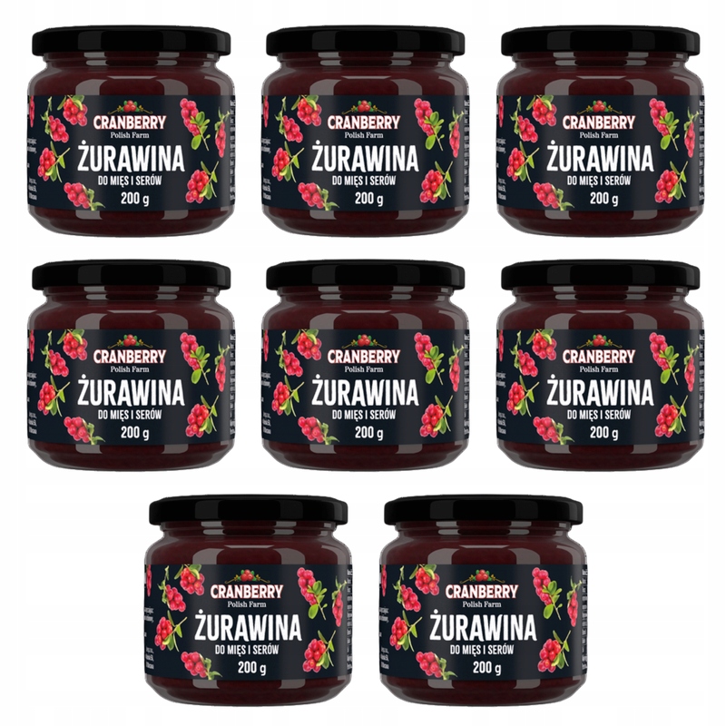 Cranberry Polish Farm Brusinky na maso a sýry 200 g X8