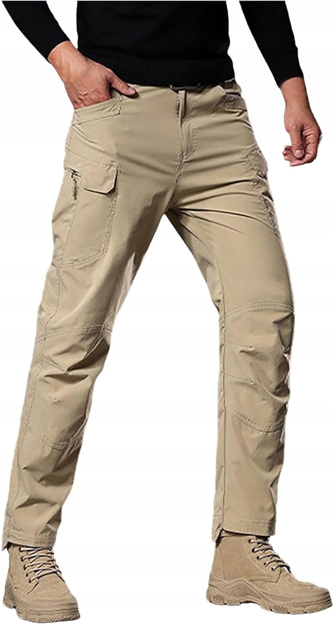 Shein Spodnie Męskie Khaki Proste Turystyczne S 1DB