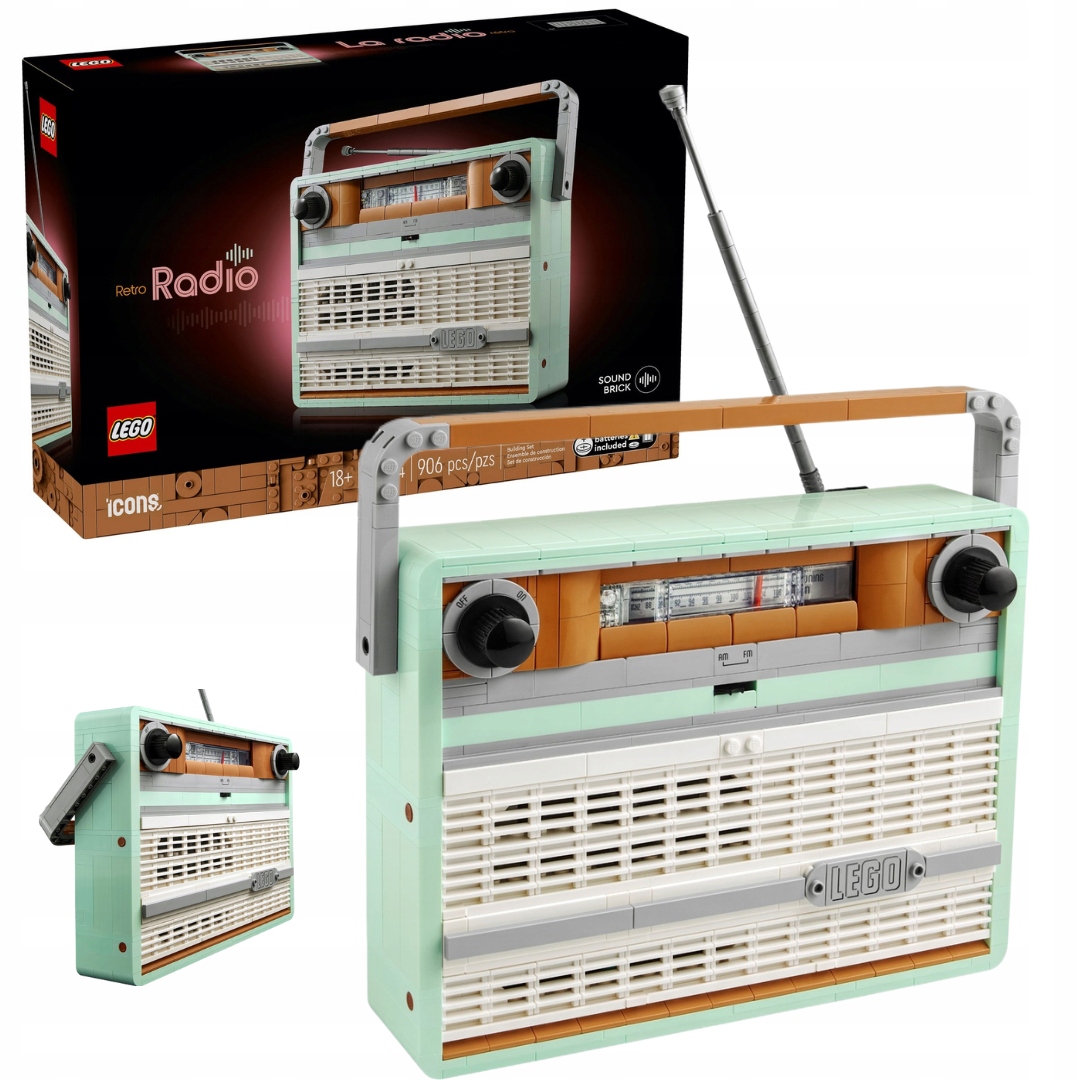 Lego Icons 10334 Rádio v retro stylu Model rádia v retro stylu