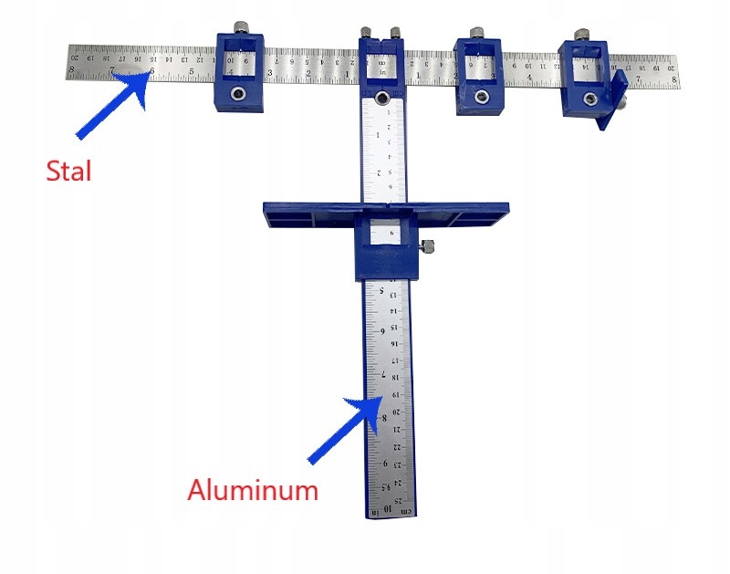Znacznik Do Wiercenia Otworów Pod Uchwyt Stolarski Szablon do Prowadnic Marka bez marki