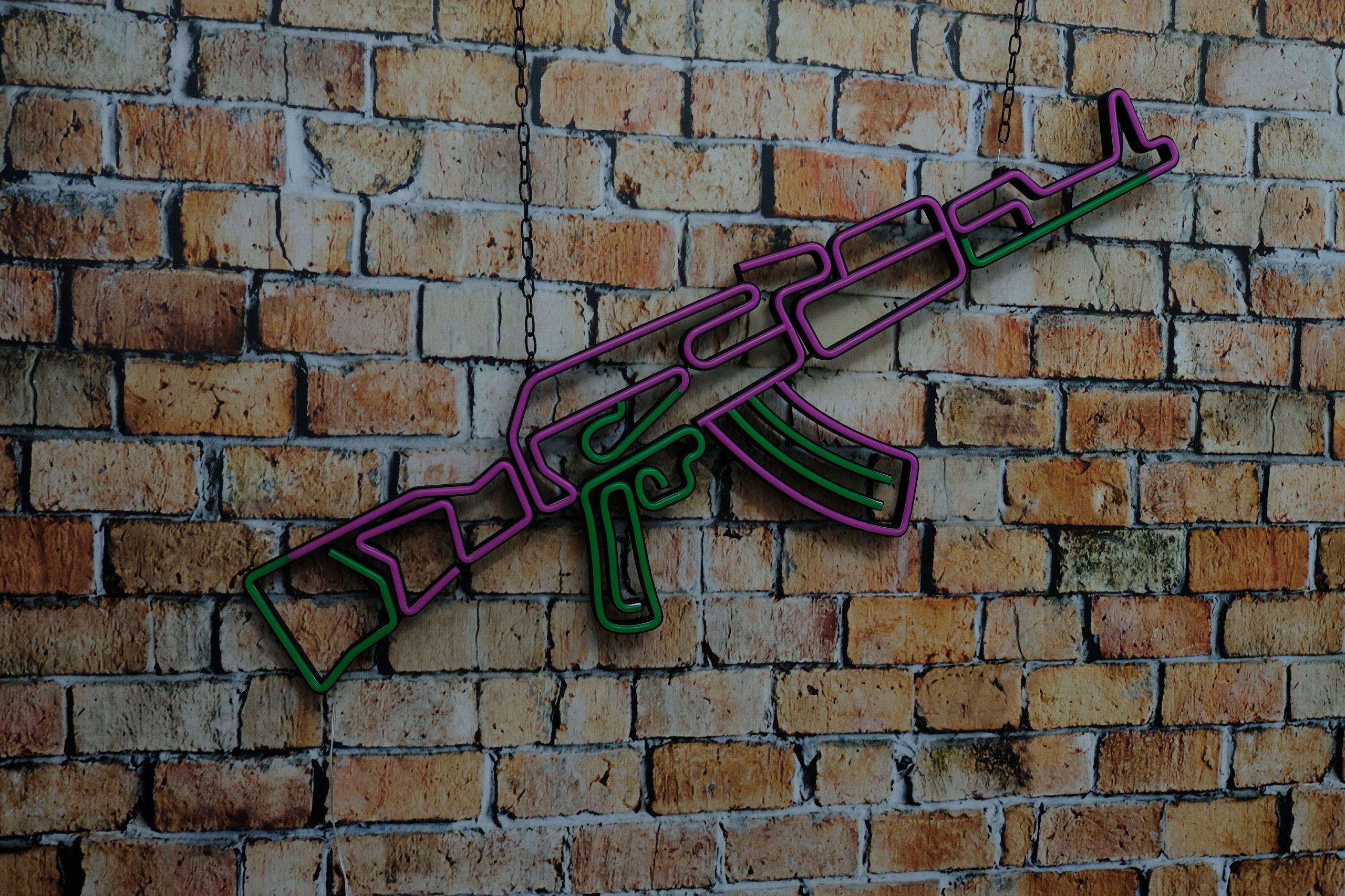 Neon LED Flex AK47 Kalashnikov - CS: GO CS2 Prezent Neon Revolution Wysokość produktu 27 cm
