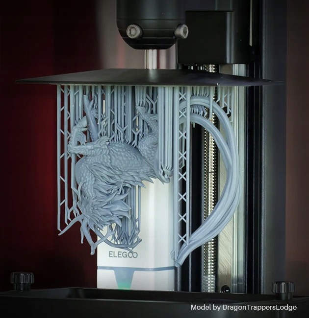 Żywica do Drukarki 3D UV ELEGOO Water Washable Szara Ceramic Grey 1KG 1L Kolor szary