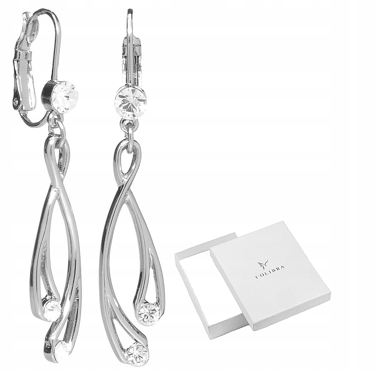 

Długie Kolczyki Z Kryształkami Swarovski Srebrne