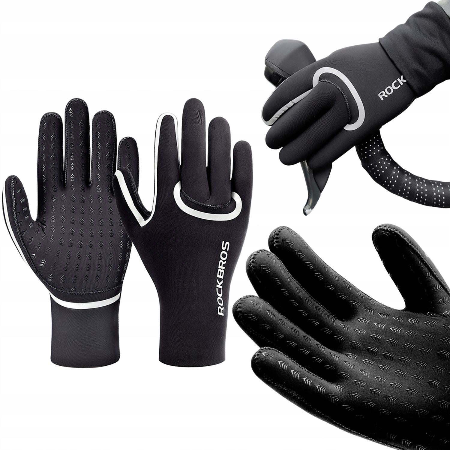 Pánské Cyklistické Rukavice Rockbros Sportovní Dlouhé Mtb Voděodolné, Velikost XXL
