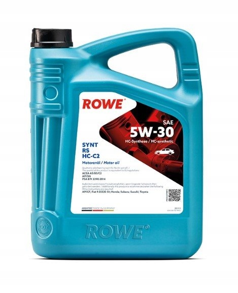 OLEJ ROWE HIGHTEC SYNT RS 5W-30 HC-C2 5L ROWE ACEA
