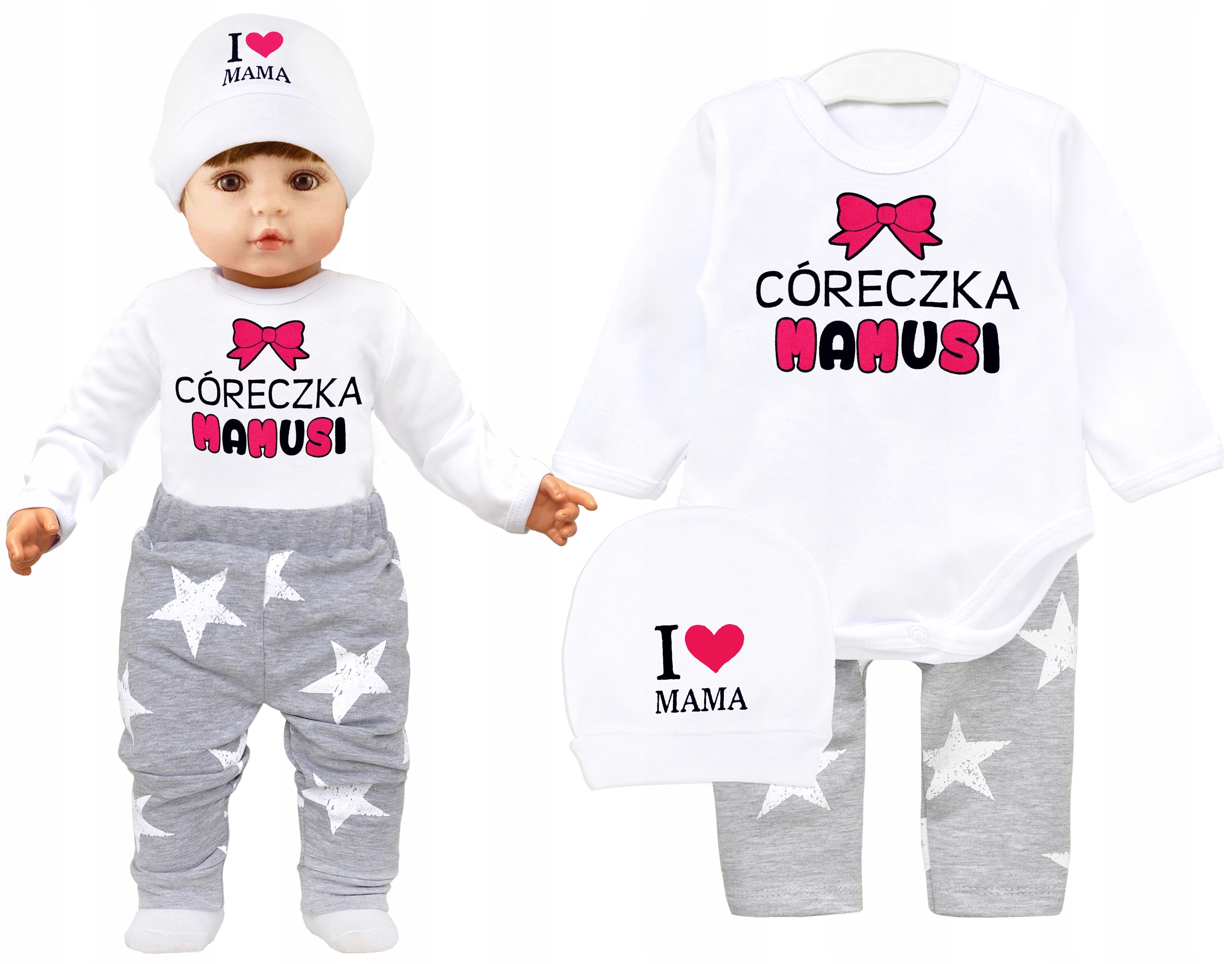 

Komplet niemowlęcy gwiazdki Córeczka mamusi r. 98