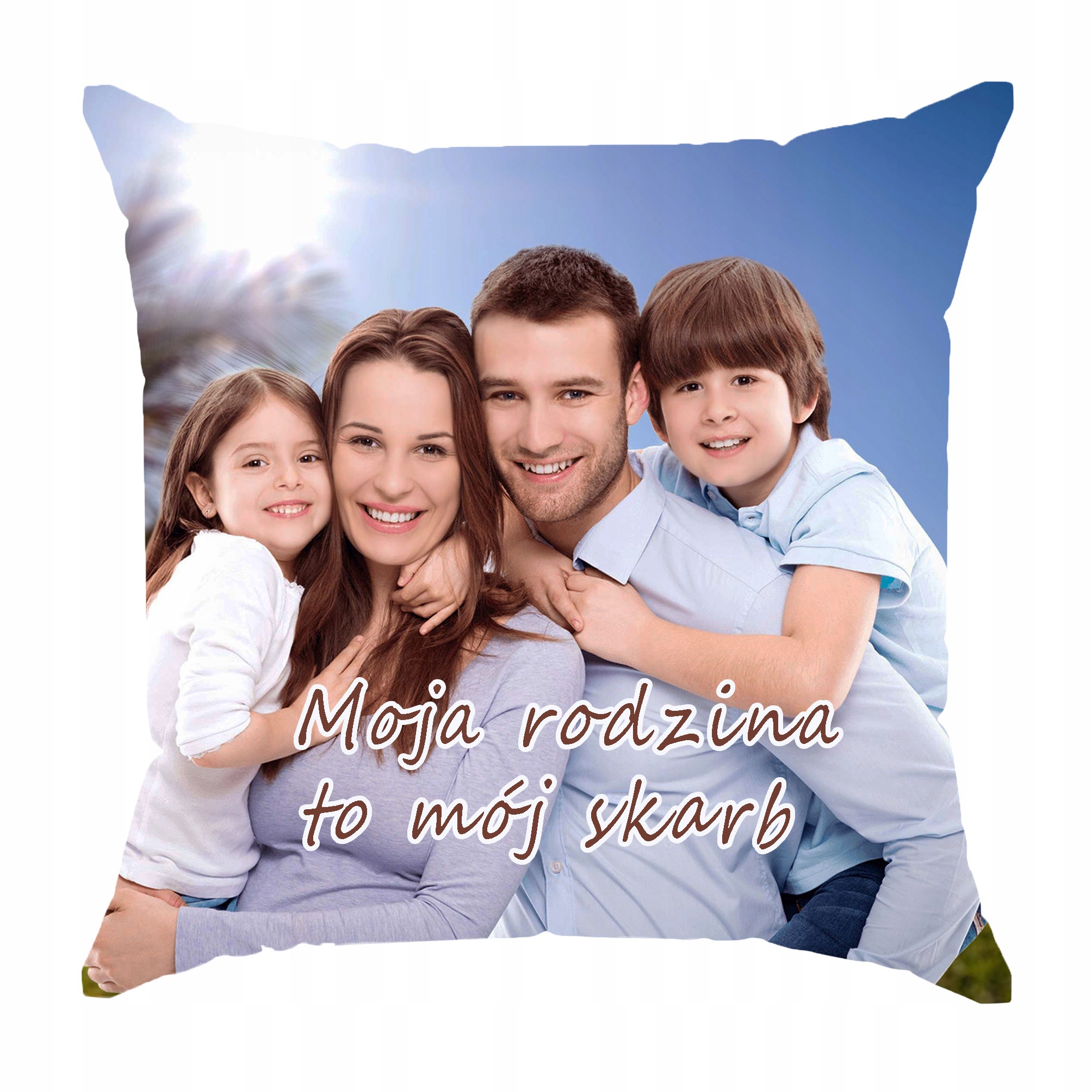 FOTO PODUSZKA ZE ZDJĘCIEM 45X45CM DWUSTRONNA Marka inna