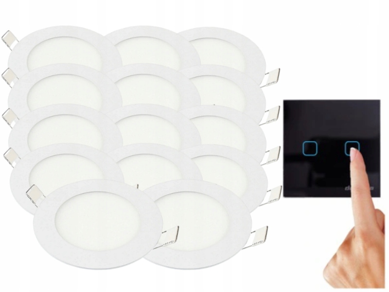 Sada stropních svítidel Halogen 3W 14x spínač