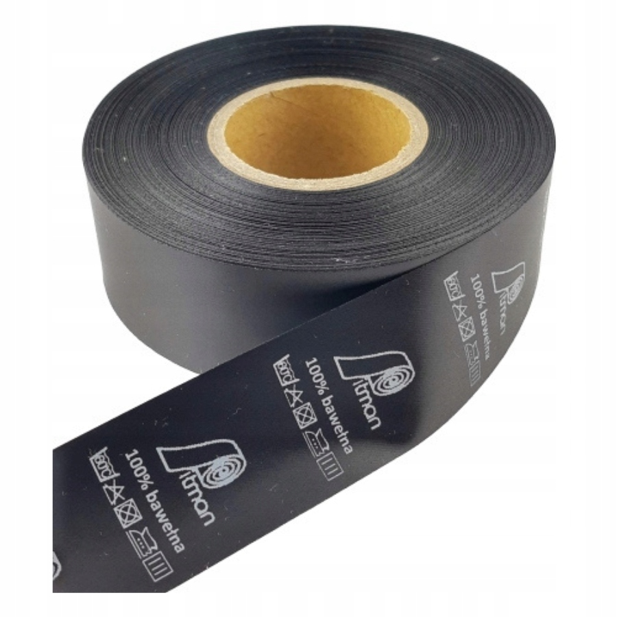 Saténové všivky černé o šířce 50 mm 12,5 mb