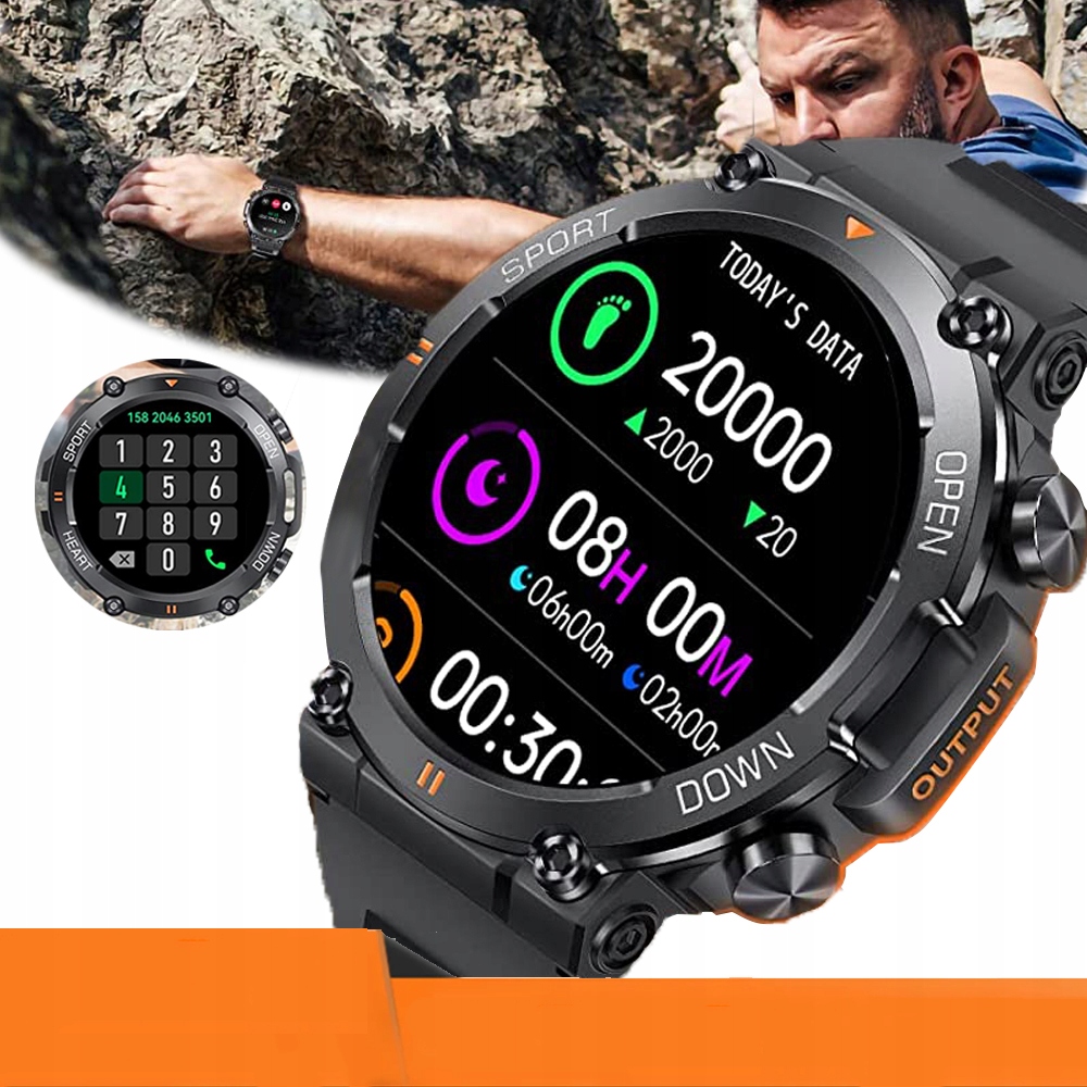 INTELIGENTNY ZEGAREK, WATCH DLA KOBIET I MĘŻCZYZN, Z FUNKCJĄ DZWONIENIA Lokalizator GPS tak