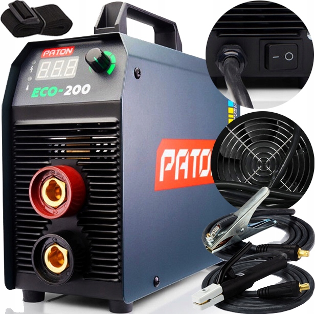 Spawarka Inwertorowa Elektrodowa Paton ECO-200A 230V Mma Tig Hot Start