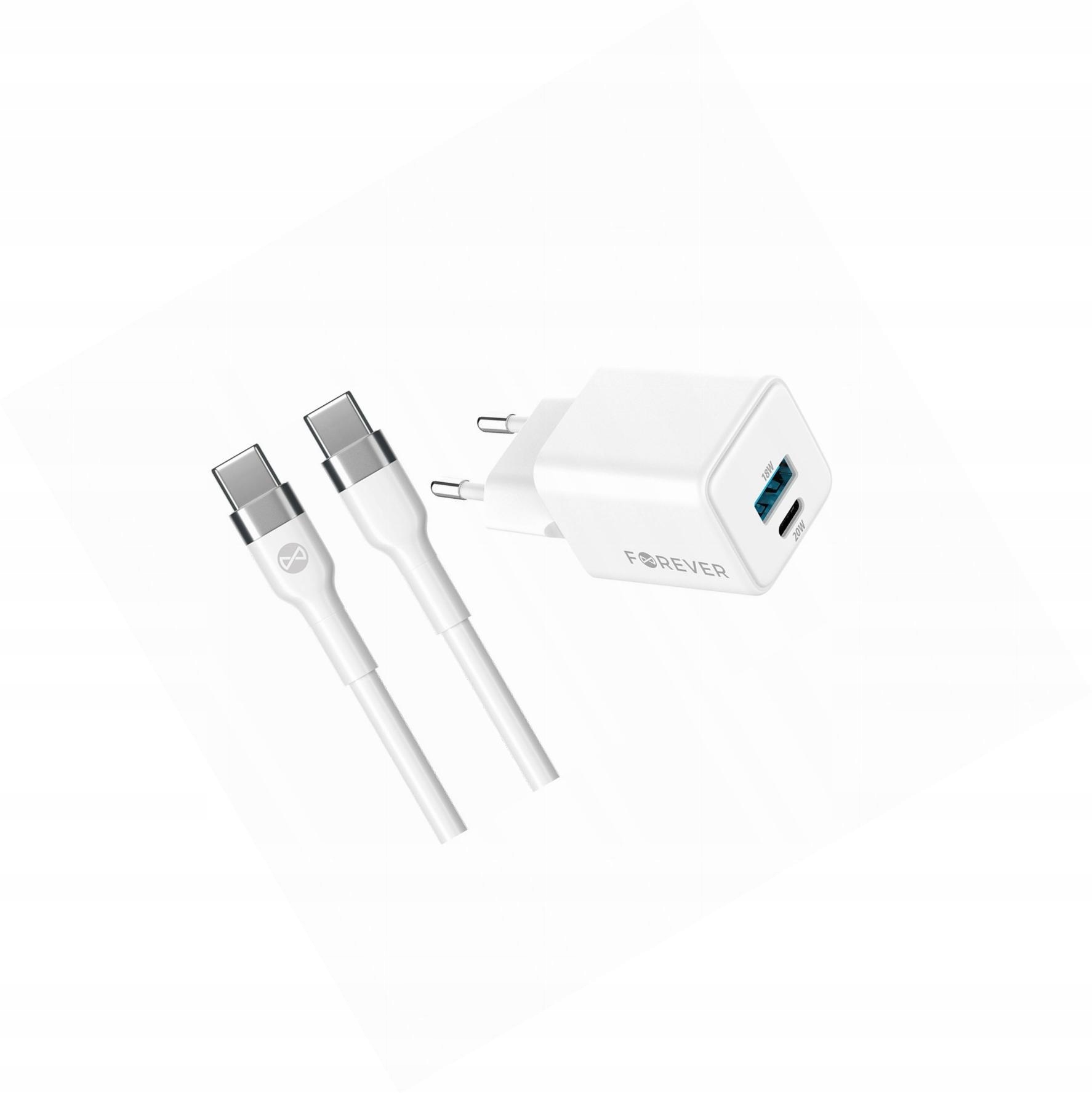 Szybka ładowarka GaN 20W 2 wejścia Usb i Usb-c z kablem do Huawei Nova 5T