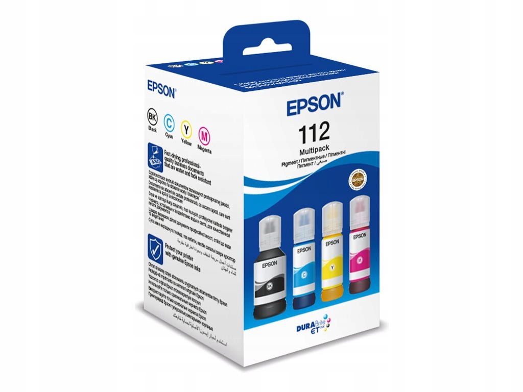 Epson Tusze Multipack EcoTank 112 C13T06C64A czarny czerwony niebieski żółt