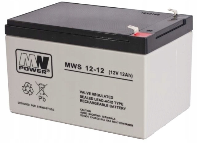 Akumulator Żelowy Mwpower Pb 12V 12Ah bezobsługowy