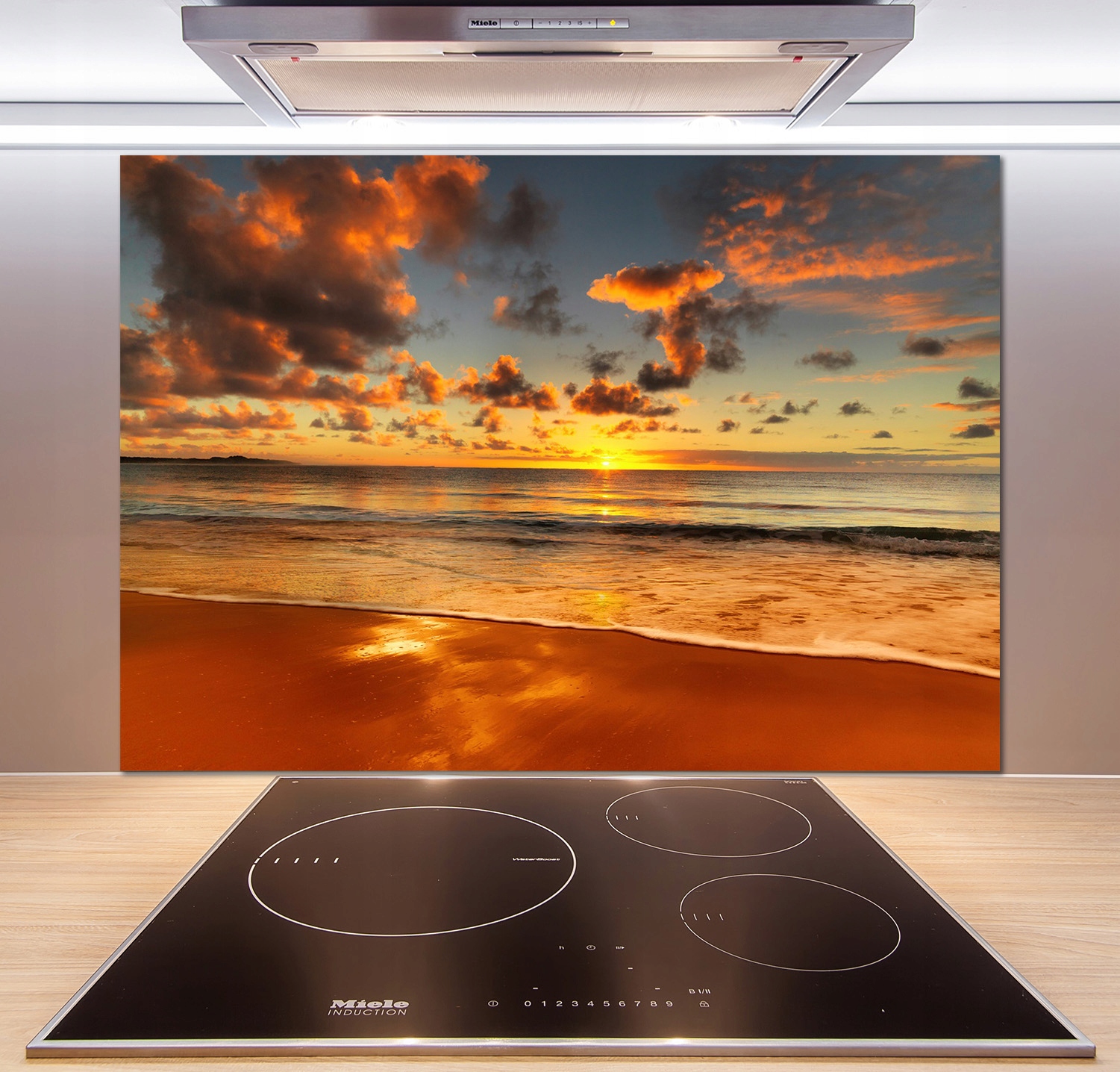 

Panel lacobel Zachód słońca plaża 100x70 cm + Klej