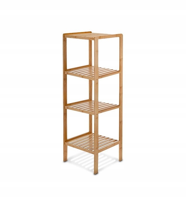 Bambusový regál do kúpeľne s 4 policami 110 cm