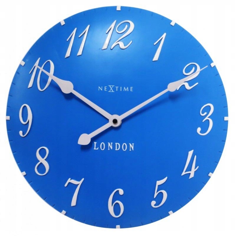 Nástenné Hodiny modré London Arabic Nextime
