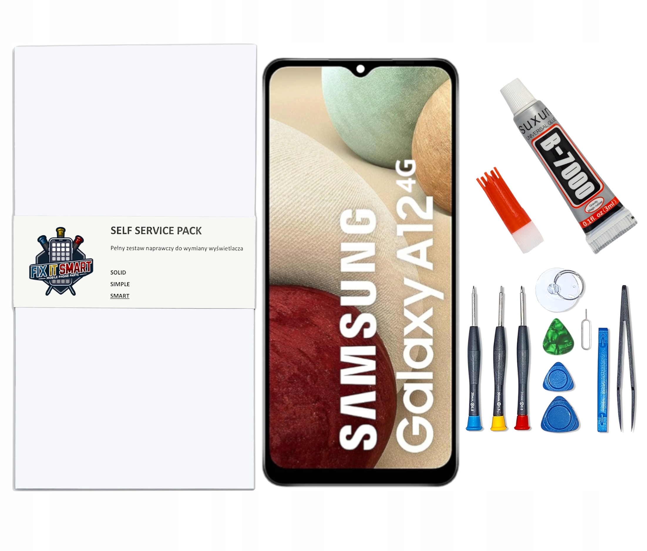 Displej pro Samsung A12 4G Opravná sada LCD Rámeček Originál Zila