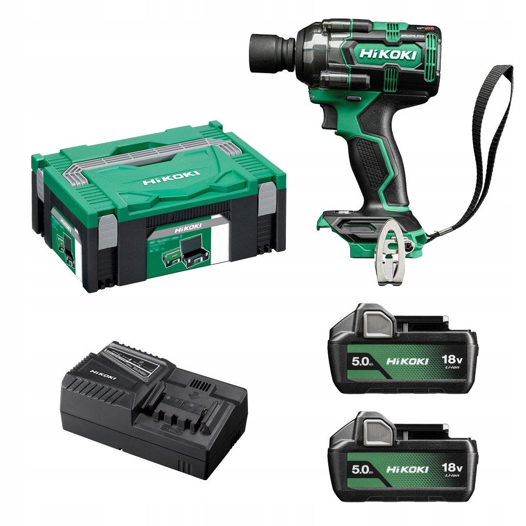 Rázový uťahovák HiKOKI WR18DH Wpz 18V 2x5Ah Bl 345Nm 1/2'' kufor