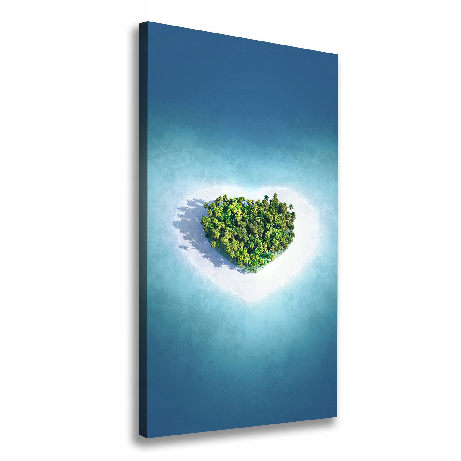

Foto obraz na płótnie Plaża kształt serca 60x120cm