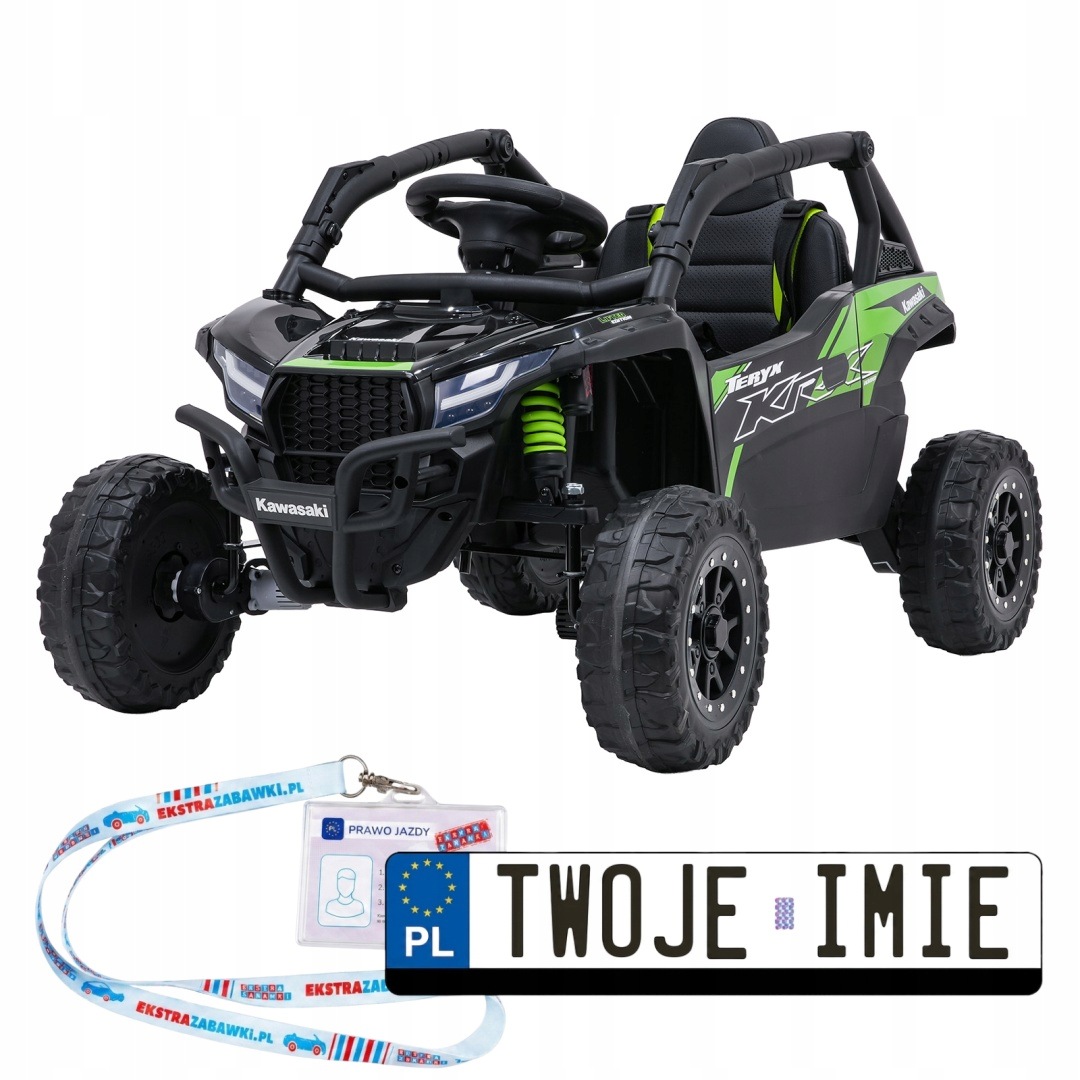 Buggy Kawasaki Teryx KRX1000 na akumulator 4X4 24V/5AH Z Pilotem Eva Czarny