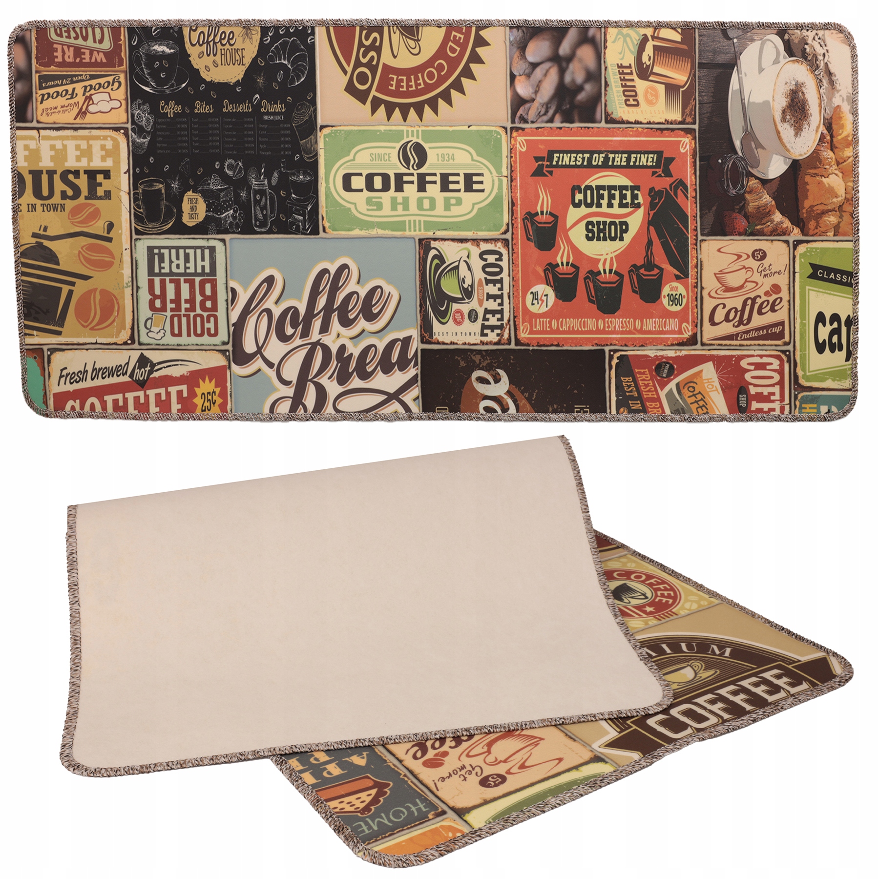 Běhoun do kuchyně Voděodolný Skvrnitý Koberec Kuchyňský Vinylový 60x120 cm