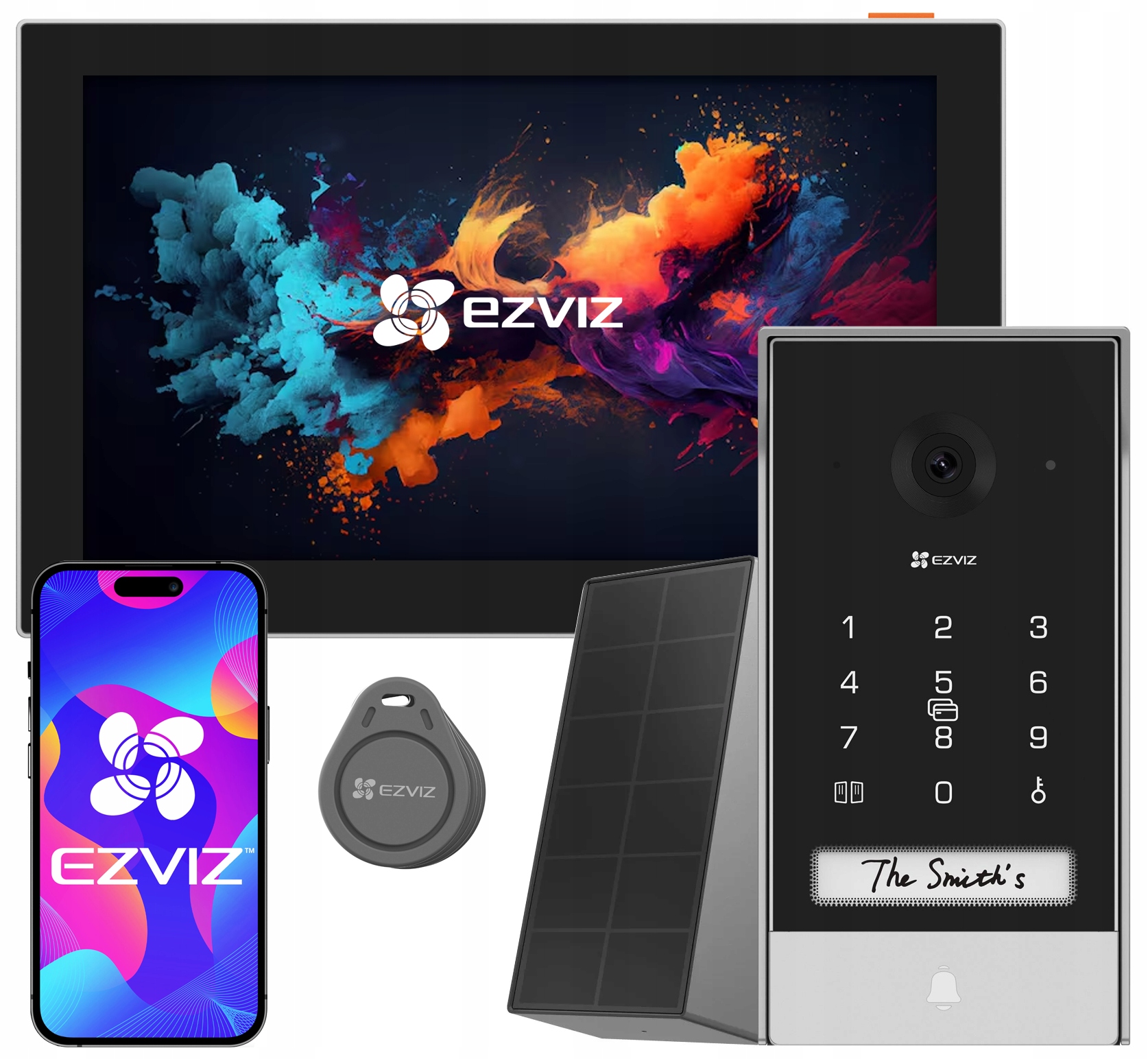 Bezdrátový WiFi videotelefon Ezviz EP7 Čtečka kódů Solární šifra