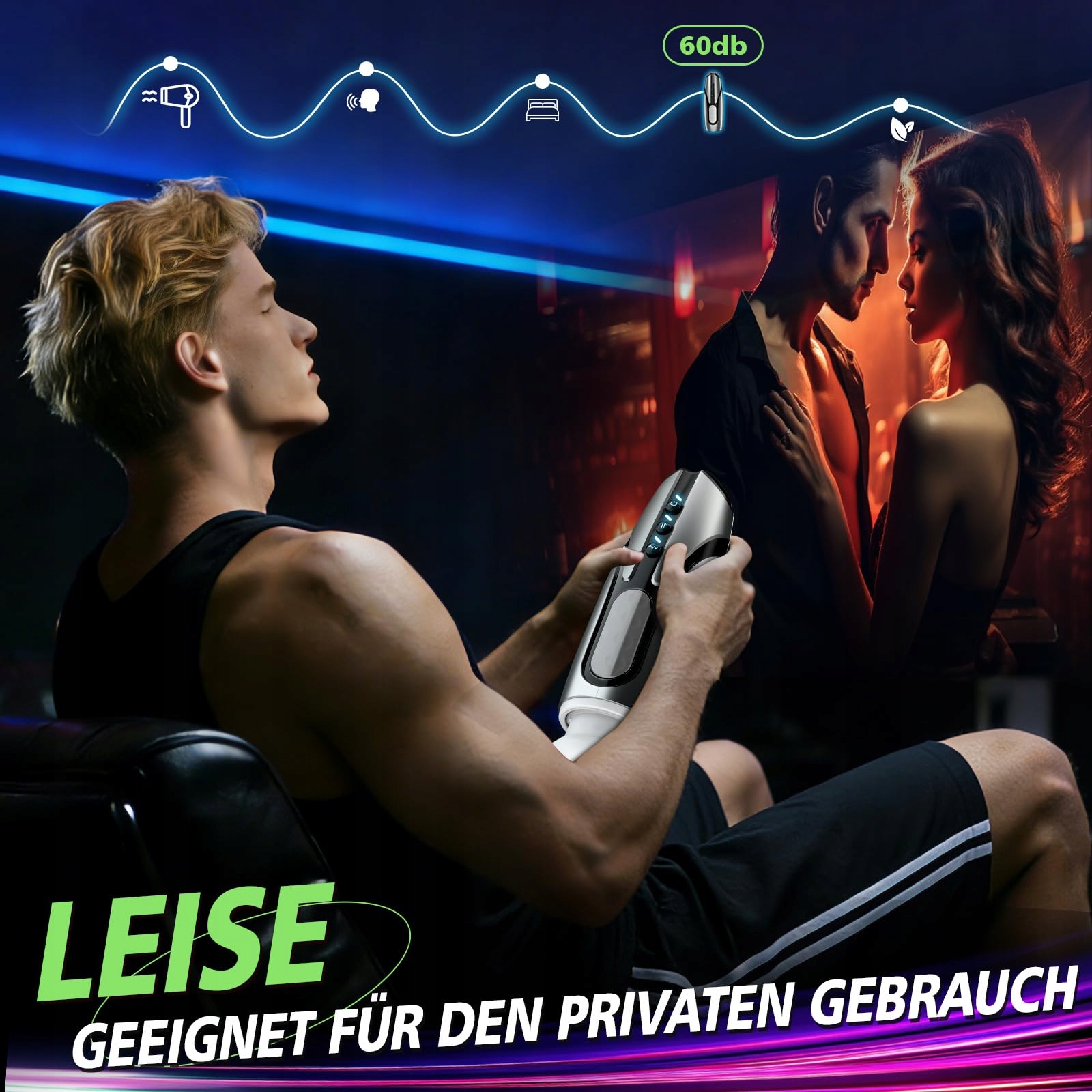 FANTASY Elektroniczny Masturbator Dla Mężczyzn Z Wibracjami I Teleskopem — miniatura 6