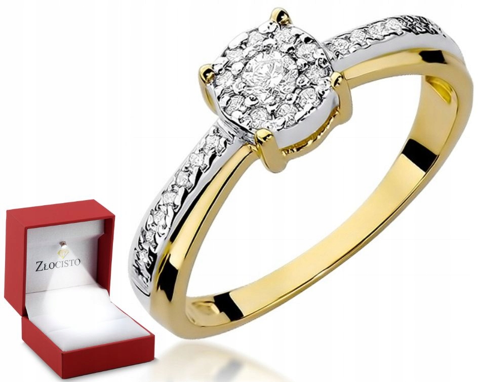 Prstýnek Brilianty 0,25 ct 585 Gravírování Bonus