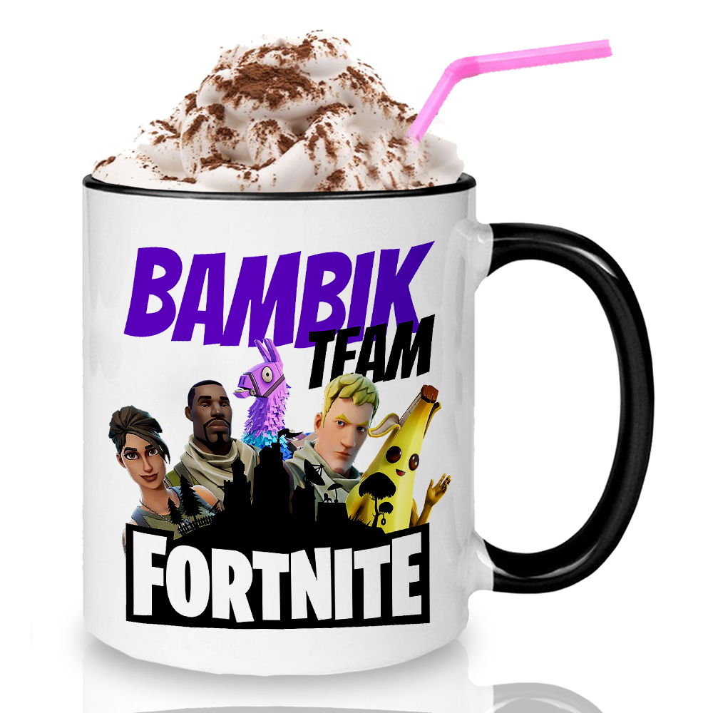 

Kubek Czarny Mem Bambik Team