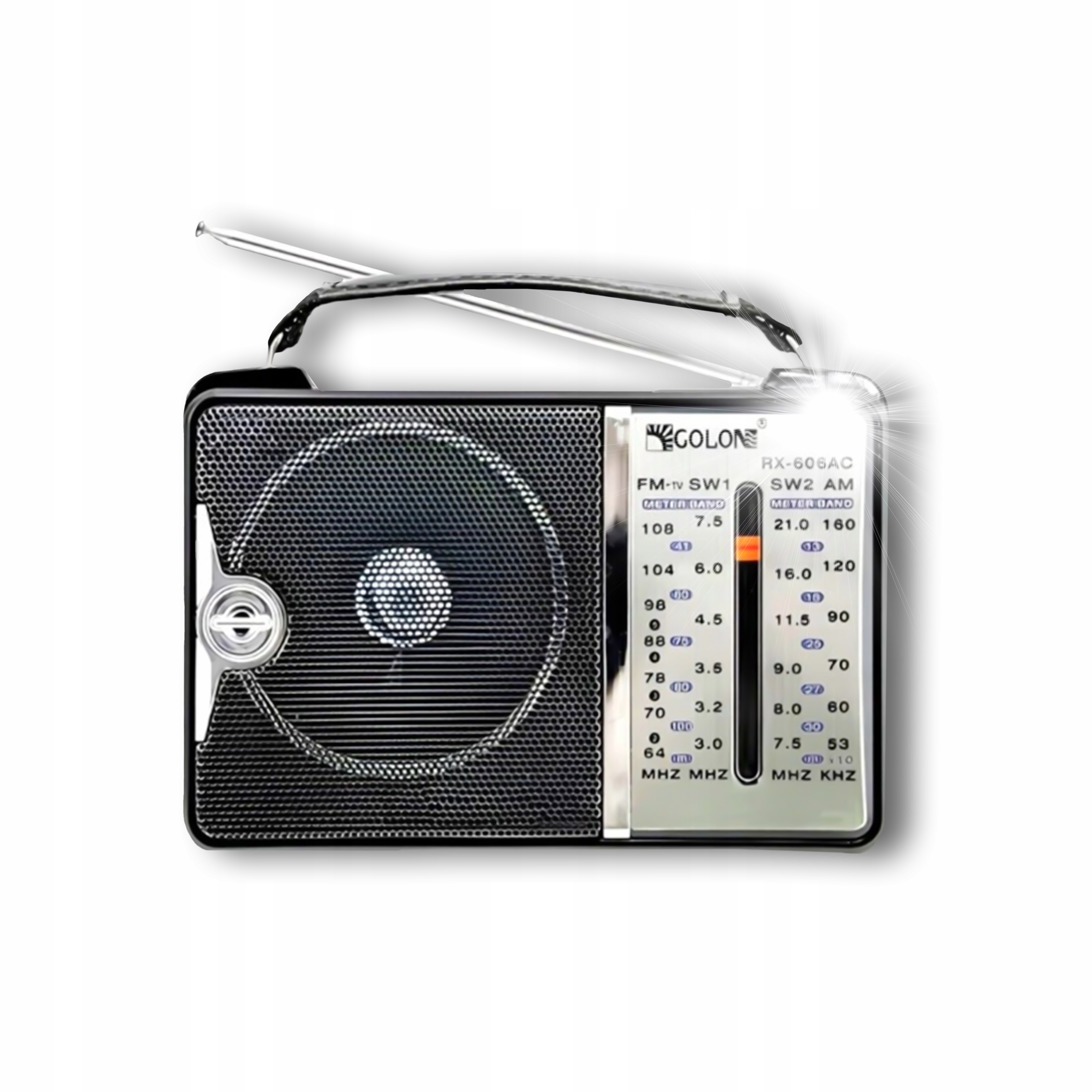 RADIO KUCHENNE SIECIOWE BUDOWLANE PRZENOŚNE NA BATERIE 230V R20 FM AM Kod producenta RX-606AC