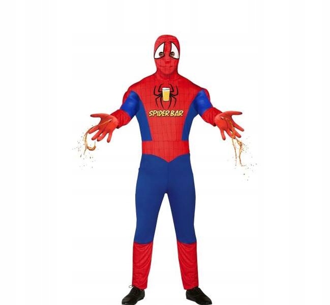 Kostým Muž Pavouk Pivo Bar Superhrdina Kostým Halloween L