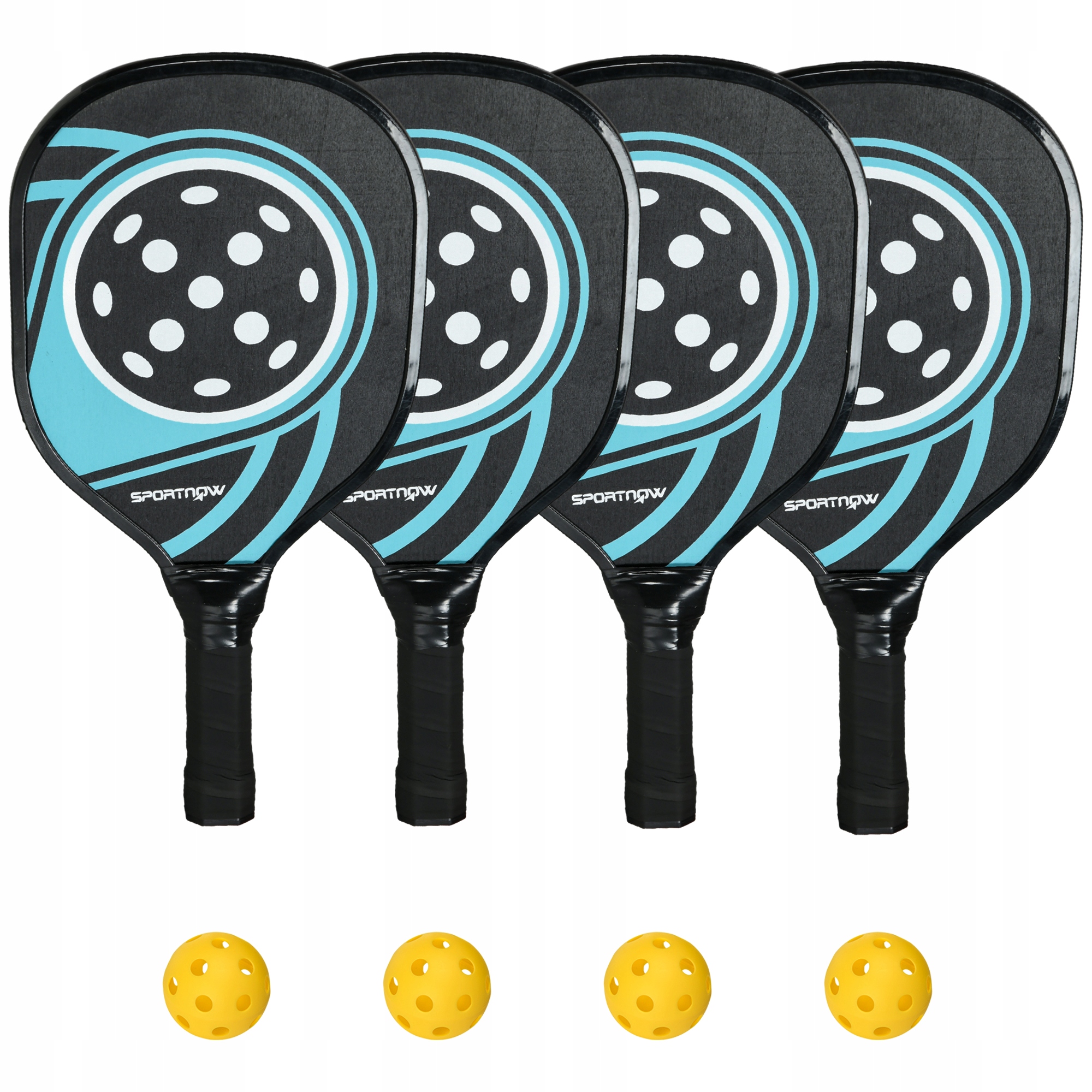 Sada raket na pickleball se 4 raketami a 4 míčky a batohem 2271p